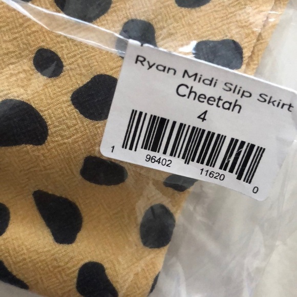 Marine Layer Ryan Slip Midi Skirt Cheetah Print NWT 4 - Picture 5 of 8
